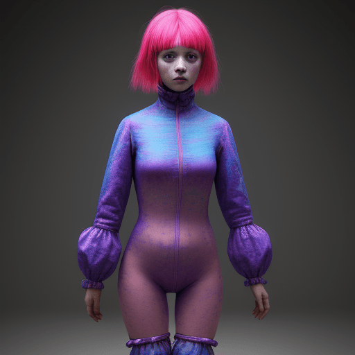 AI generated: Girl in a strange outfit, surreal, vibrant photorealistic 4k --v 5 