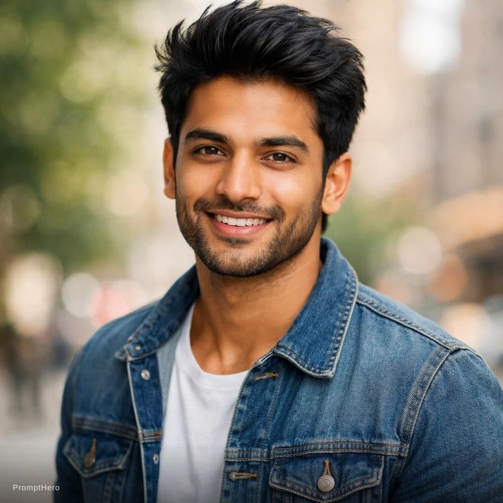 AI generated: young, indian, handsome man 