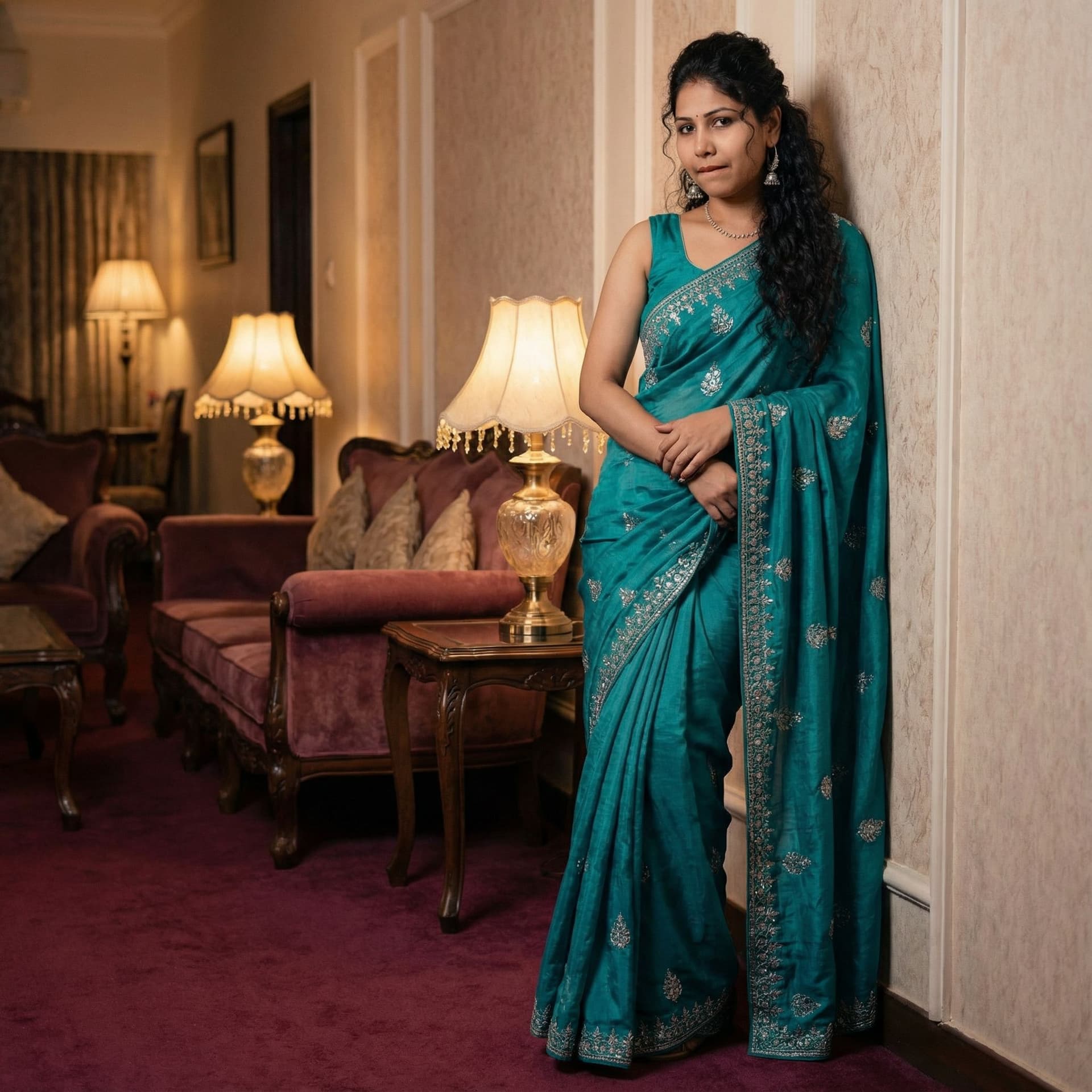 AI generated: Full body view  of most beautiful girl as most beautiful indian realstic girl with plus size FLAT st...