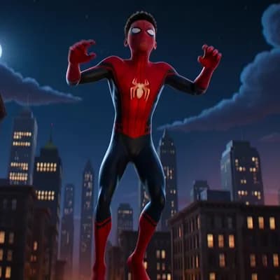AI generated video: spider man, Miles Morales, comics art, render, high detai --ar 9:16