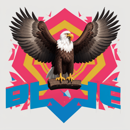 AI generated: Text St Emily, Eagle, Colorful, 8k