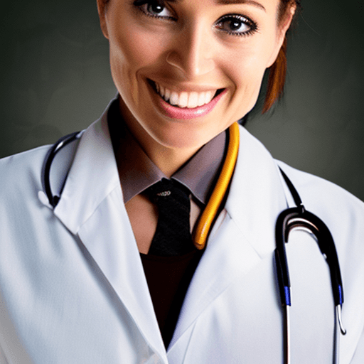 AI generated: a beautiful femal doctor
