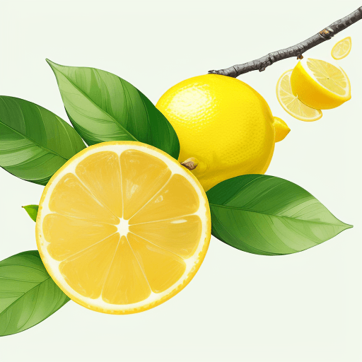 AI generated: Lemon Dream. leaves, twigs