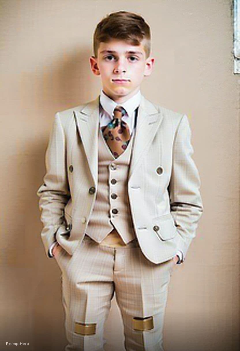 AI generated: Dieselpunk style , A teenage Boy,. Retrofuturism, art deco, mechanized armor, gritty adventurer aest...
