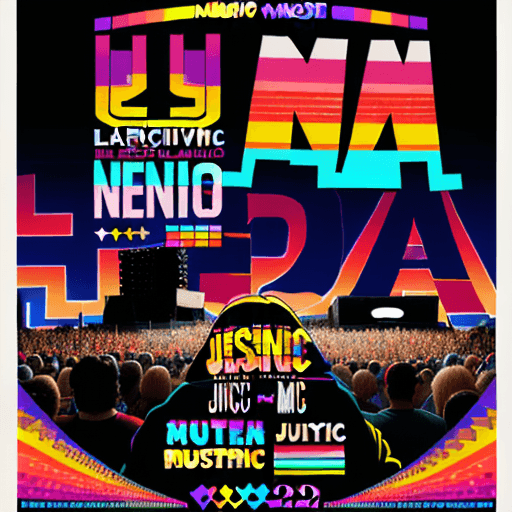 AI generated: Latino 2023 NJ, music festival poster, graphic design, highly detailed text, 8k, high resolution