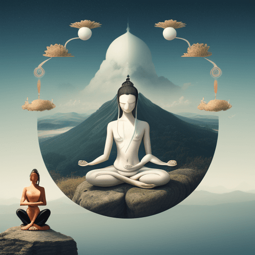AI generated: create an image with surreal design of great current designers with the concept of mental self-care,...