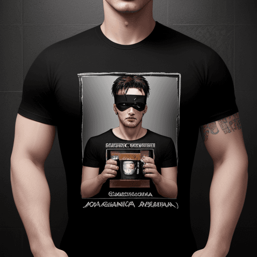 AI generated: 
create a men's Dolce & Gabbana t-shirt, black, with an image in the center, a box with a photo of a...