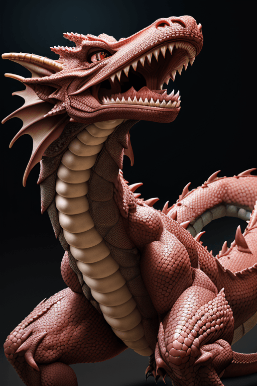 AI generated: anthro, furry, 4k, dragon, female, transformation, solo, detailed_mouth, dragon tongue, realistic_ha...