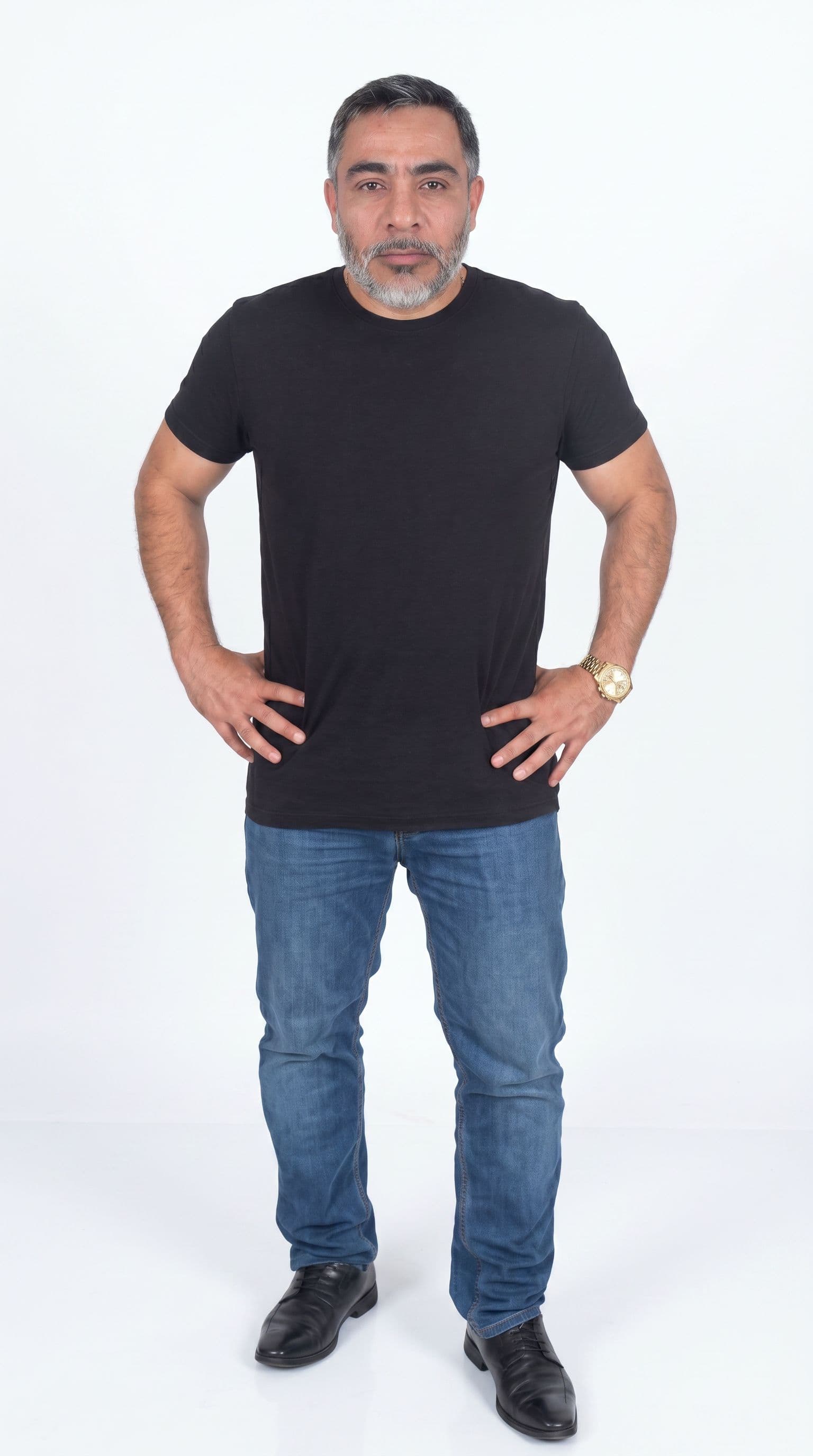 AI generated: {
  "prompt": "Create ONE single full-body ABSOLUTE ZERO MASTER FRAME of the EXACT SAME real man usi...