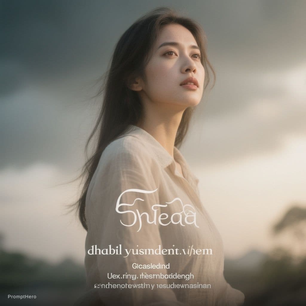 AI generated: Create a Khmer Ballad Song poster follow lyric bellow, 16:9 ratio, no text
មិនគួរឡើយណា លះបង់កិត្តិយស...