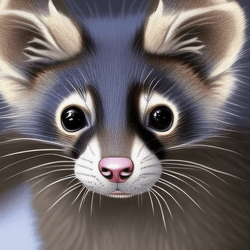 AI generated: cat, ferret and raccoon hybrid