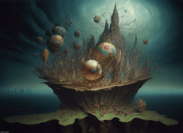 AI generated: Fantastic surrealistic art by Patrick Woodroffe,  Beautiful and Intricately Detailed art, magic , 

...