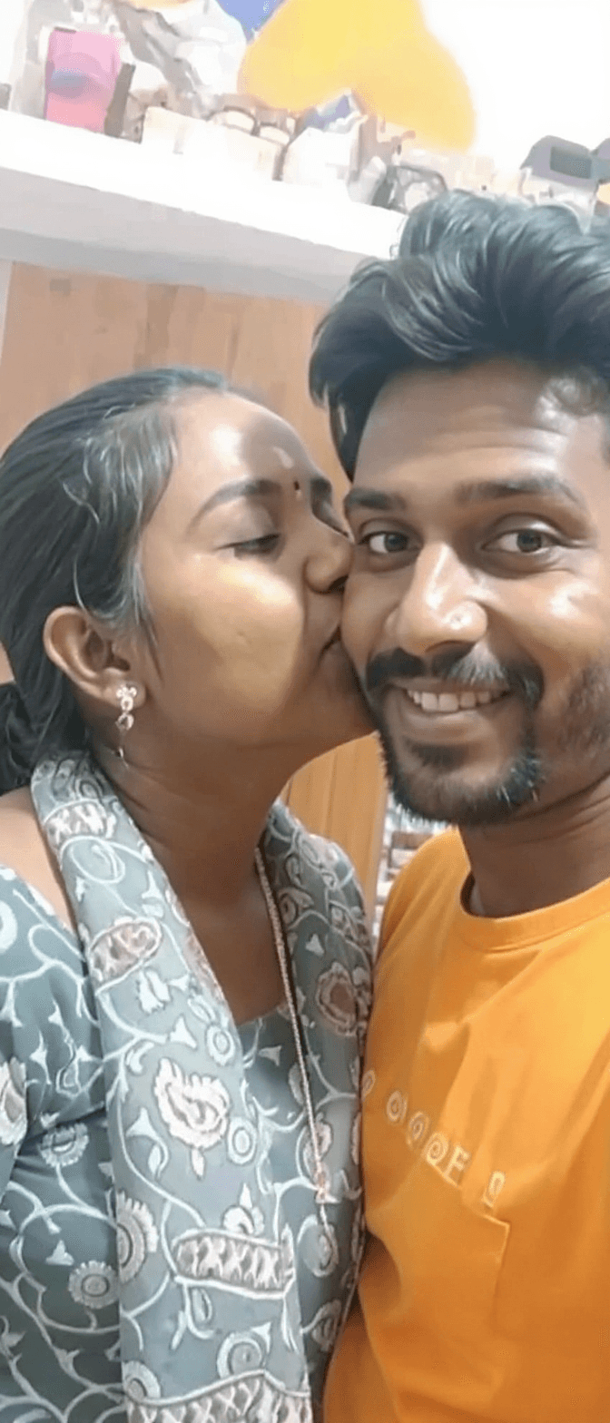AI generated: Hot Indian wife kissing husband friend with husband 