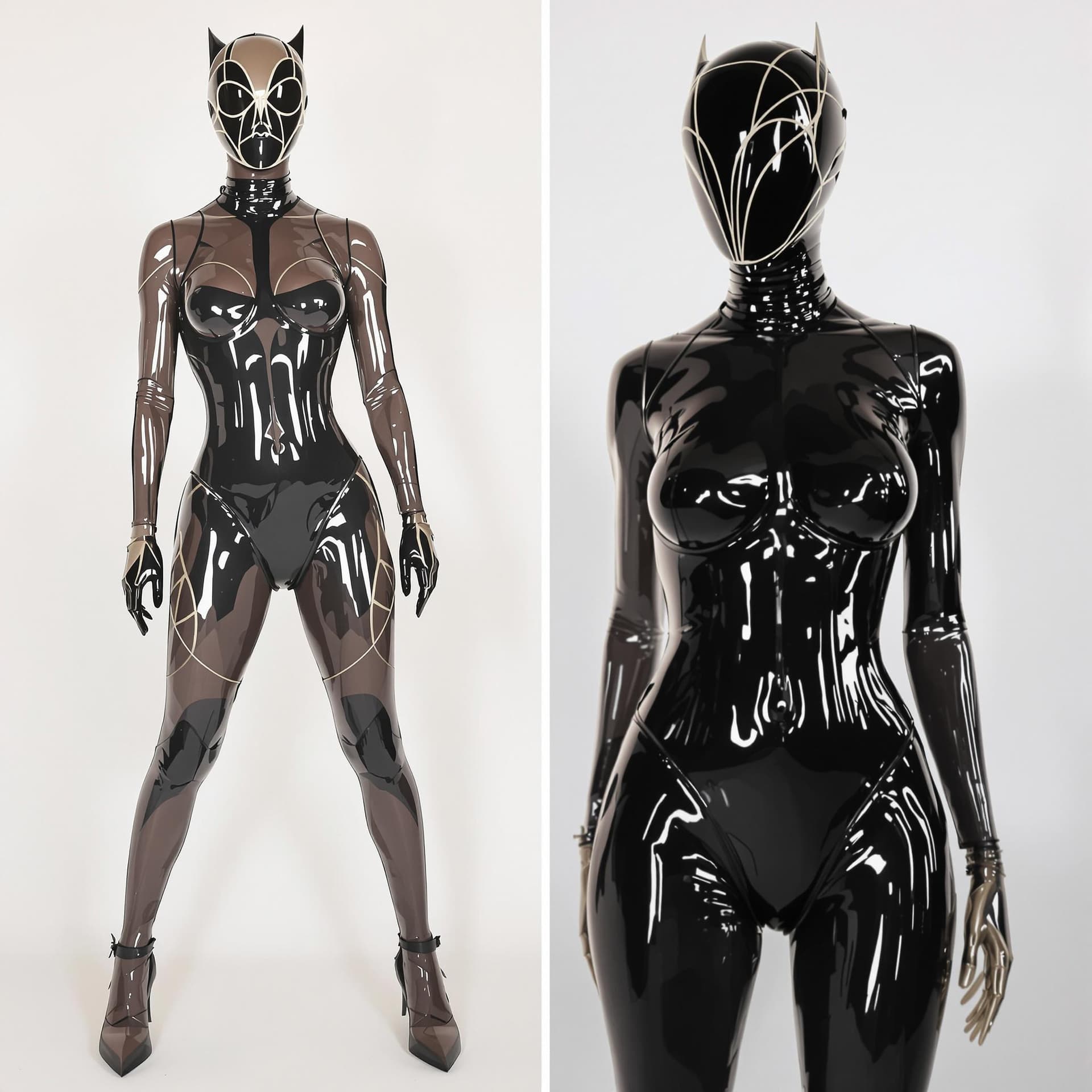 AI generated: latex high fashion model