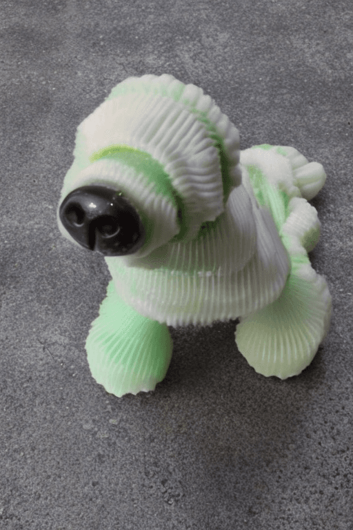 AI generated: dog made out of Dishwashing Soap