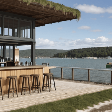 AI generated: Certainly, here's an updated prompt that incorporates the restaurant and bar being constructed from ...