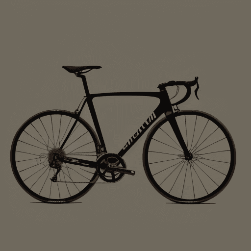 AI generated: Design an emblem-style logo that encapsulates the fusion of a cyclist's silhouette and the elegance ...