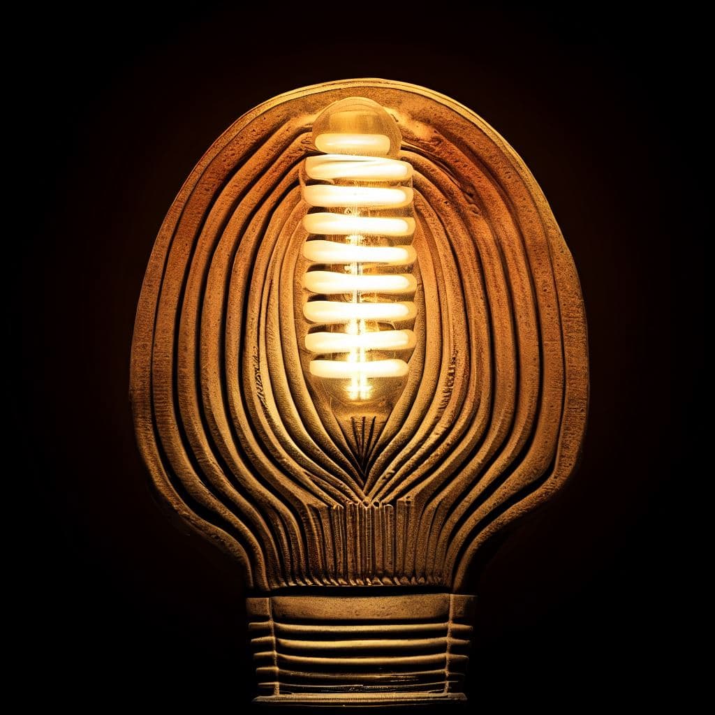 AI generated: Archaic Egyptian light bulb also known as Dendera light