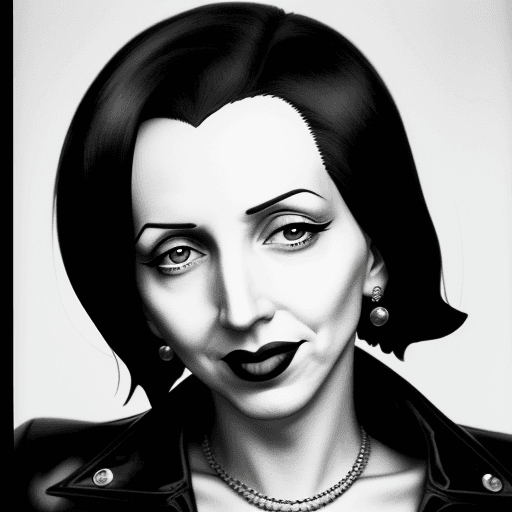 AI generated: Old black and white photography of (Marilyn Manson: Marilyn Monroe: 0.2), expensive jewelry, looking...