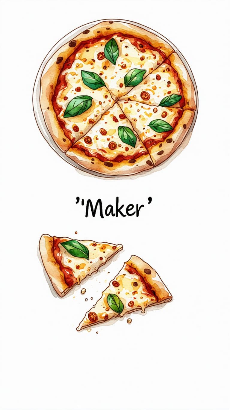 AI generated: Generate an image of a margherita pizza in a white background with melted fior di latte cheese  and ...