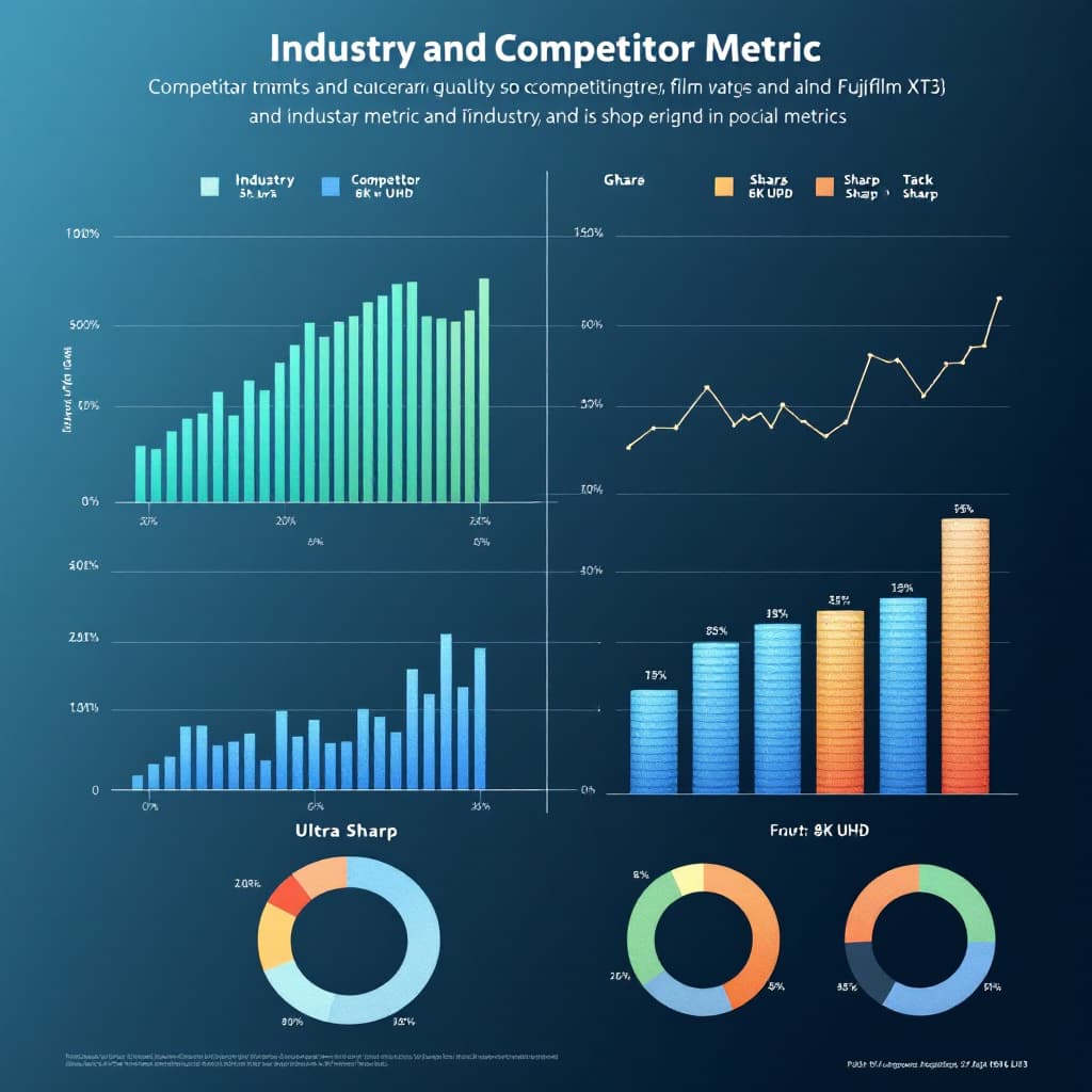 AI generated: A data visualization chart comparing industry trends and competitor metrics. dslr, ultra quality, sh...