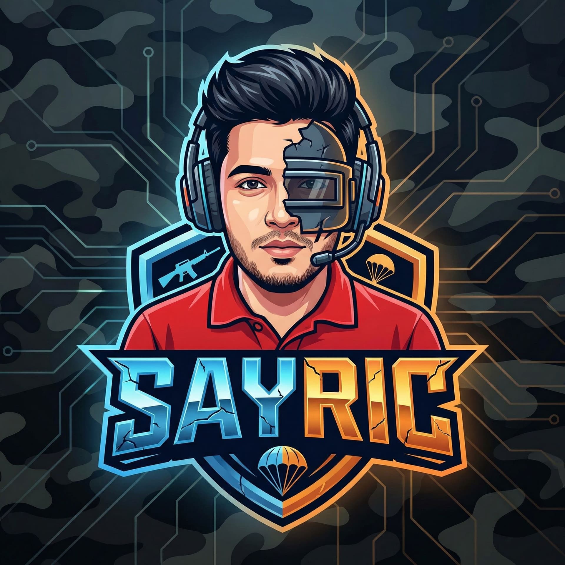 AI generated: I need a logo, and I play PUBG Mobile. I'll send you a photo of myself. My nickname is SAYRIC. Come ...