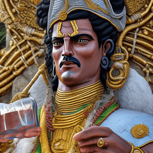 AI generated: Goddess close-up portrait A depiction of the legendary cangaceiro Virgulino, also known as Lampião, ...