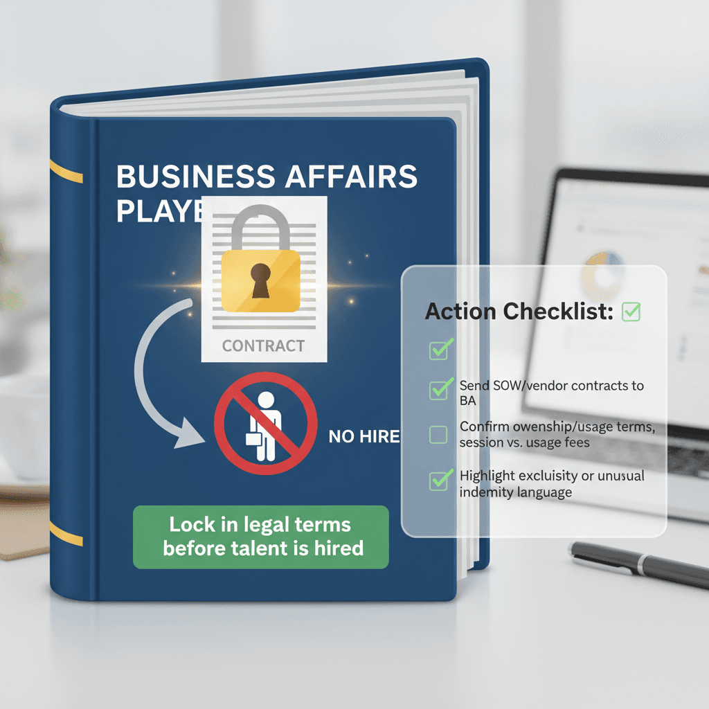 AI generated:                                                      Contract → No hire before BA review 📑
Objecti...