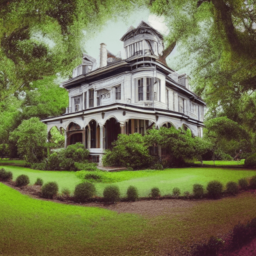 AI generated: Image: A beautifully restored Victorian home nestled amidst lush gardens and towering oak trees.
Key...