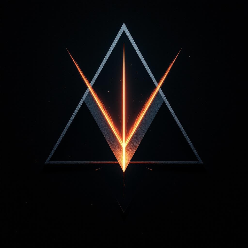 AI generated: Create an image of 

Industry Sigil: The Shardbound Crest

A downward-pointing triangular crest ...
