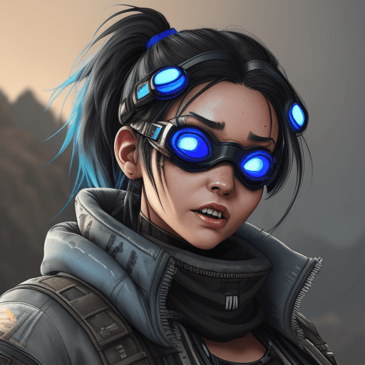 AI generated: Rampart female character from Apex legends,(ultra-detailed:1.6), extremely detailed face, masterpiec...