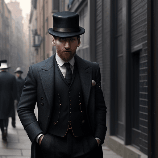 AI generated: lionel messi Dressed in their finest peakyblinders attire, they turn heads wherever they go. The vib...