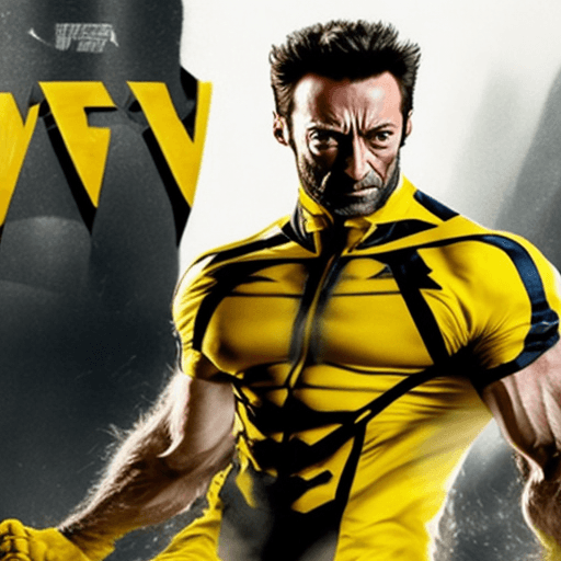 AI generated: HUGH JACKMAN IN a YELLOW WOLVERINE SUIT