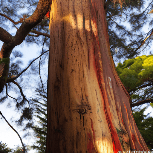 AI generated: a treehouse in Tokugawa shogunate era style, wrapping itself up and around a redwood tree, photograp...