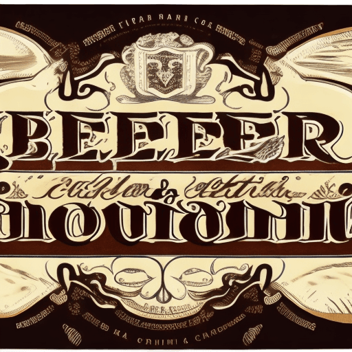 AI generated: beer label, stout, chocolate, cream, marzipan  