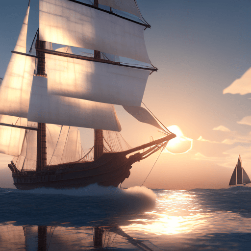 AI generated: Photo of a ultra realistic sailing ship, dramatic light, pale sunrise, cinematic lighting, battered,...