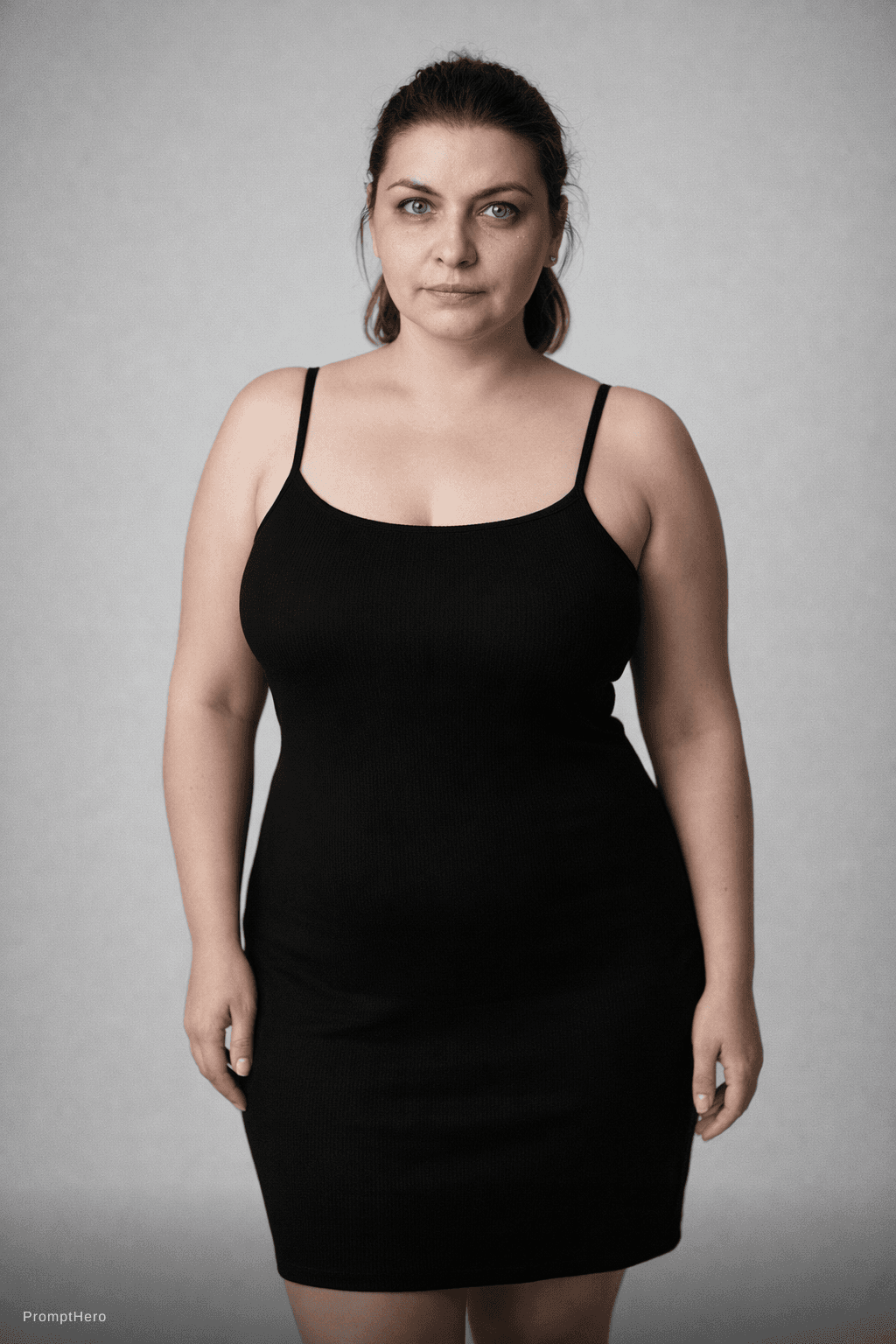 AI generated: ultra realistic studio portrait of a beautiful female model, clean background, soft diffused studio ...