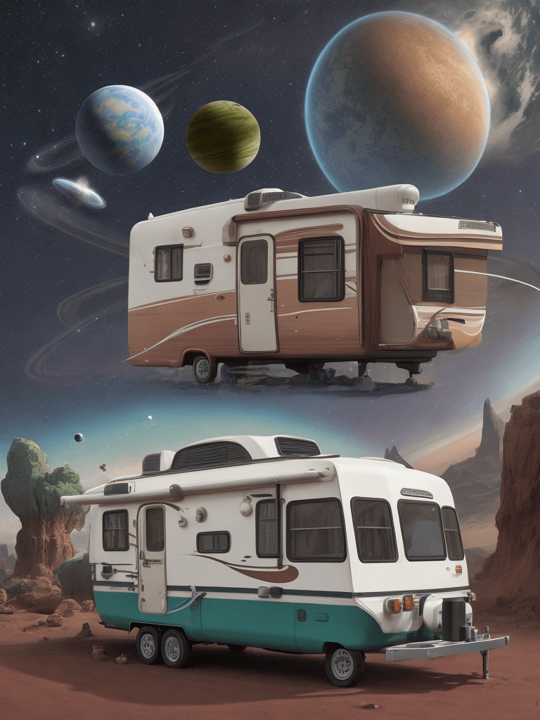 AI generated: planet caravan