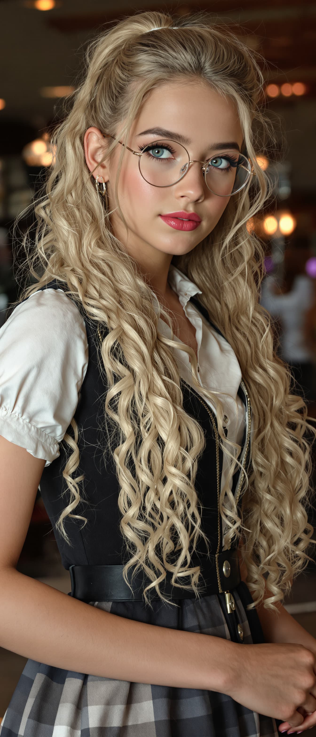 AI generated: A professional photograph captures one of the most beautiful sixth-grade girl in the world, Freya Al...
