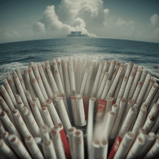 AI generated: A sea of ashes of cigarettes