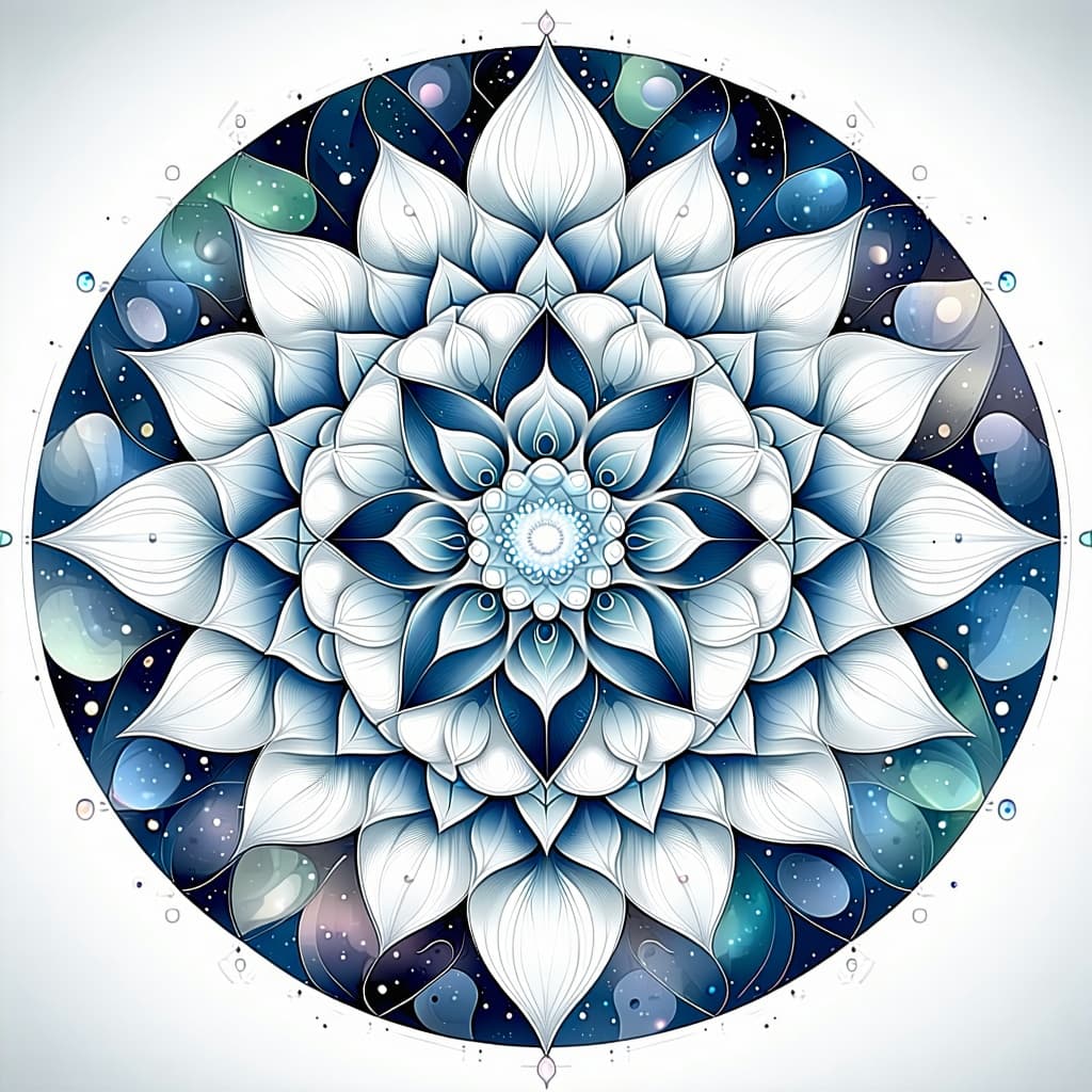 AI generated: A professionally designed, highly detailed **mandala with perfect circular symmetry**, featuring flo...
