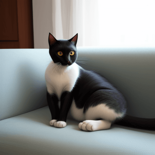 AI generated: Katze auf dem sofa