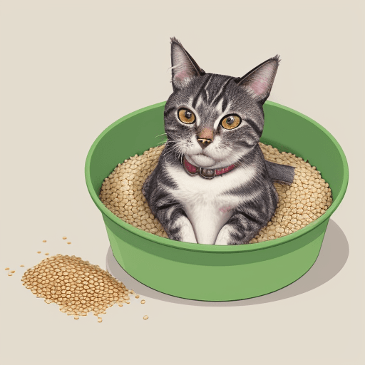 AI generated: Grain-free staple food for dogs and cats with cartoon picture

