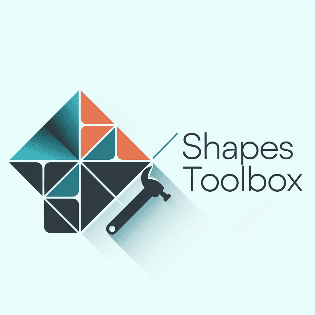 AI generated: A modern, minimalist logo for "Shapes Toolbox" featuring geometric shapes like squares, triangles, a...