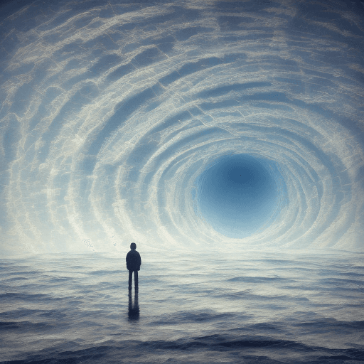 AI generated: Staring into an endless abyss
