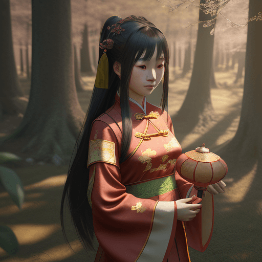 AI generated: chinese girls in Spring festival, dynaty clothing, traditional chinese clothing, long hair, cinemati...