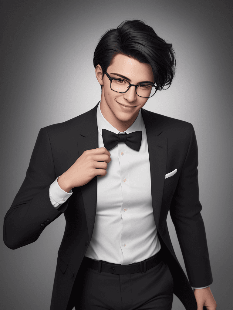 AI generated: Craft a photorealistic portrait of a young adult male exuding charisma and confidence. He should hav...