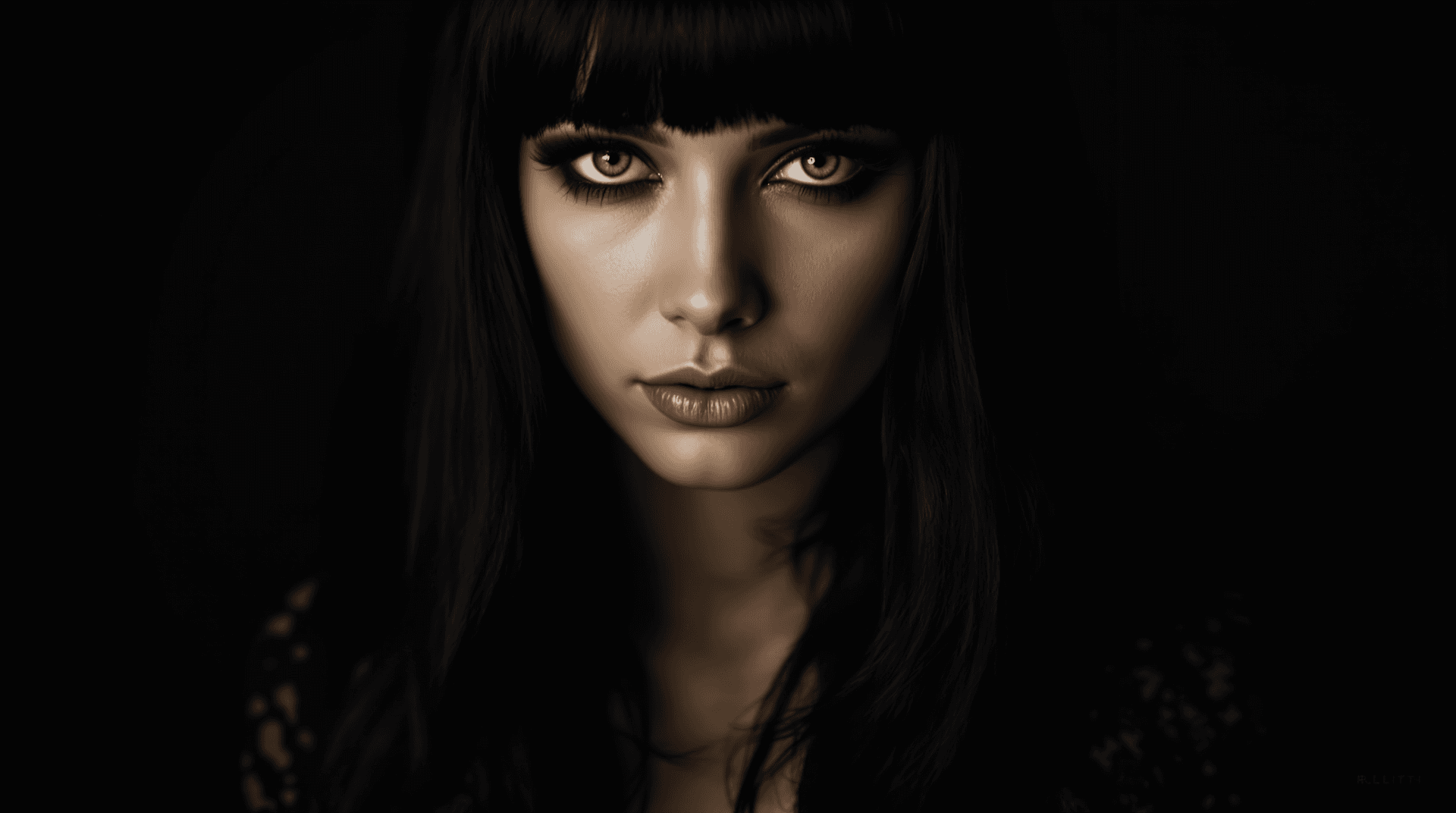 AI generated: [A **cinematic portrait** of **Lilith**, a **seductive and enigmatic woman**, exuding **dark allure ...