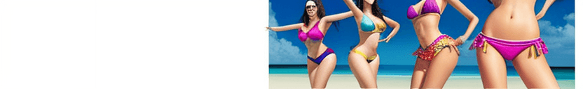 AI generated: Create a square image.
With 5 girls in bikinis.
Dancing the macarena on a tropical beach.