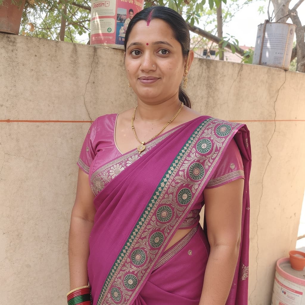 AI generated: 31 years old women, Indian hair style, inhaled chest,wide open eyes, A plus curvy shaped body struct...